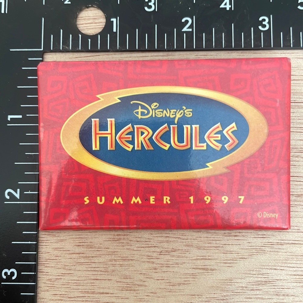 1997 Disney’s Hercules Collectors Pin Back Button